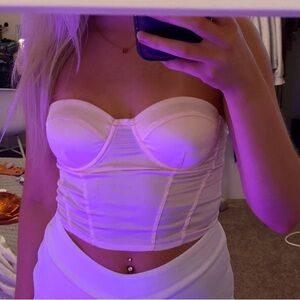 Princess Polly Pink Bandeu Top (Small)